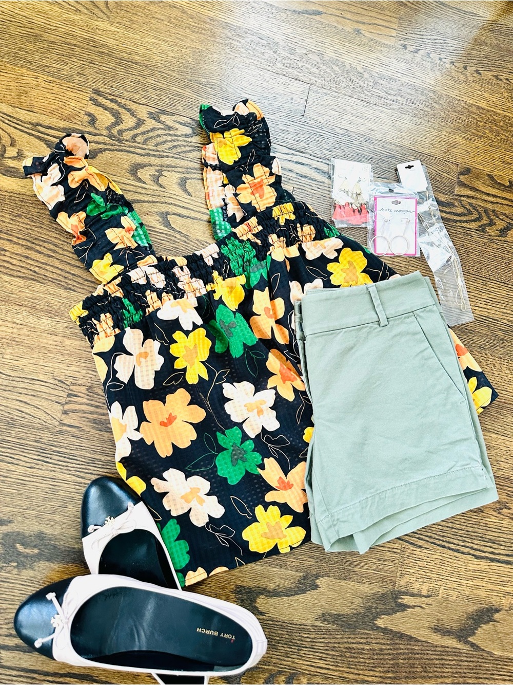 LOFT Olive Green Riviera Shorts